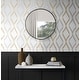 preview thumbnail 10 of 20, NextWall Ogee Ribbon Peel and Stick Wallpaper