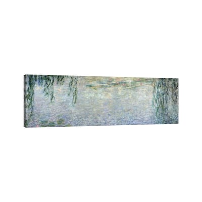 iCanvas "Waterlilies - Morning with Weeping Willows, detail of the central section, 1915-26 " by Claude Monet Canvas Print