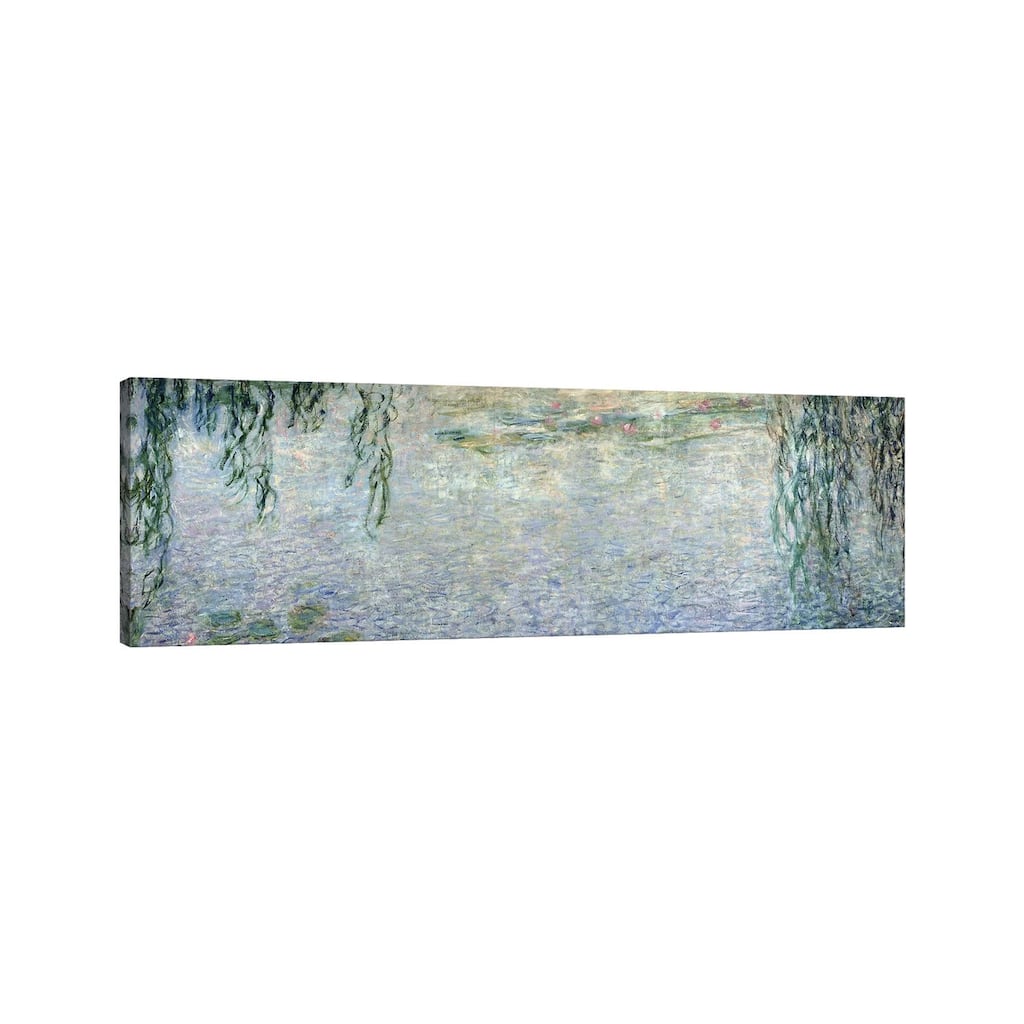 iCanvas "Waterlilies - Morning with Weeping Willows, detail of the central section, 1915-26 " by Claude Monet Canvas Print