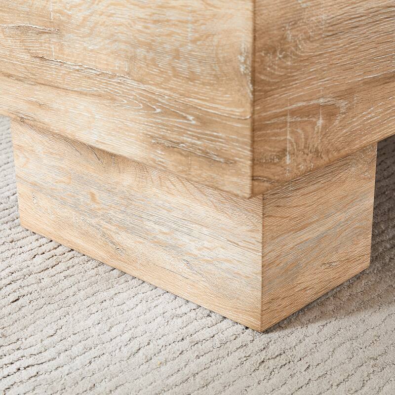 Wood Coffee Table Accent Table Sofa Side Table, Living Room Center Table with Spacious Top, Easy Assembly