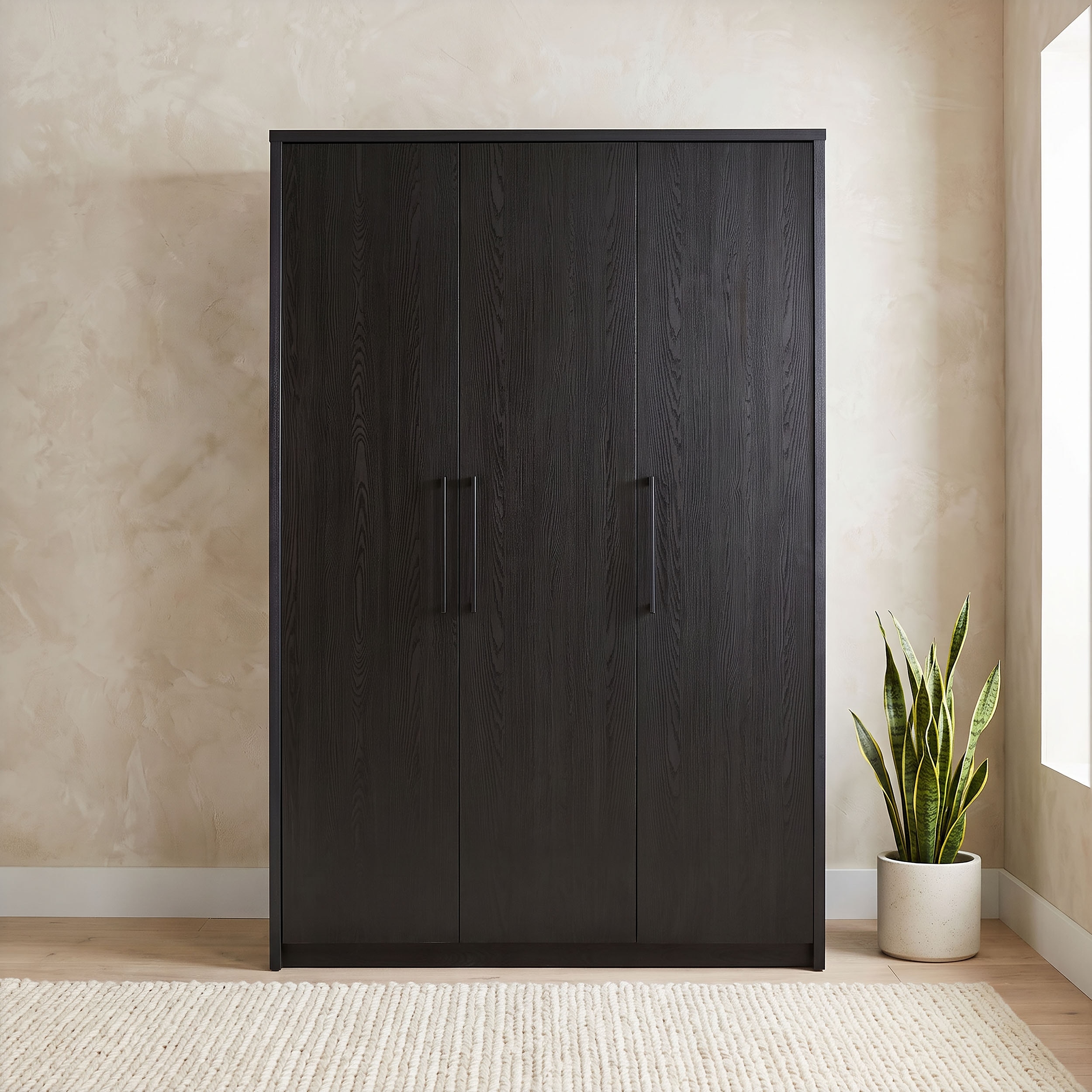 Cerda 3-door Bedroom Wardrobe Storage Cabinet Armoire