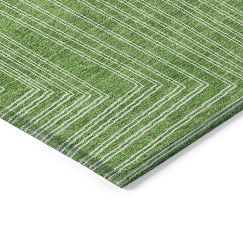 Machine Washable Indoor/ Outdoor Contemporary Stack Chantille Rug
