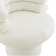 preview thumbnail 11 of 26, Christopher Knight Home - Swivel Bliss American Design Upholstered Round Swivel Barrel Chair with Teddy Fleece Fabric