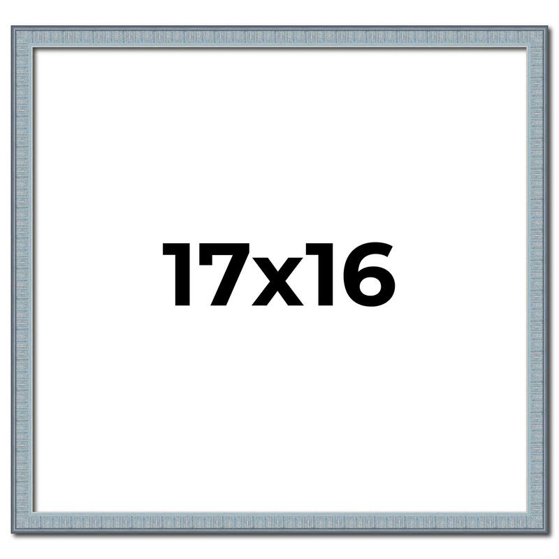 17x16 Frame Rustic Sky Blue Solid Wood Picture Frame | 0.75 Inch