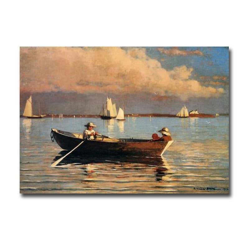 Gloucester Harbor by Winslow Homer Gallery Wrapped Canvas Giclee Art (24 in x 36 in)