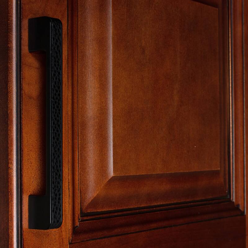 5 in. Center Embossed Leather Strip Pulls(Pack of 5)