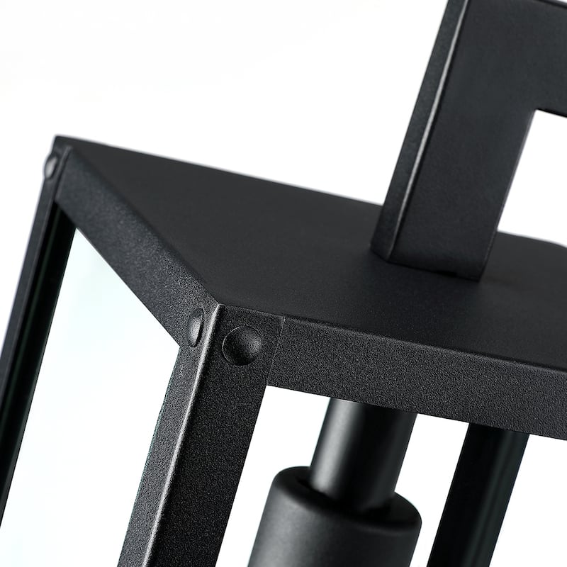 Forti 18.5"H 1-Light Black Outdoor Wall Sconce Lantern Light