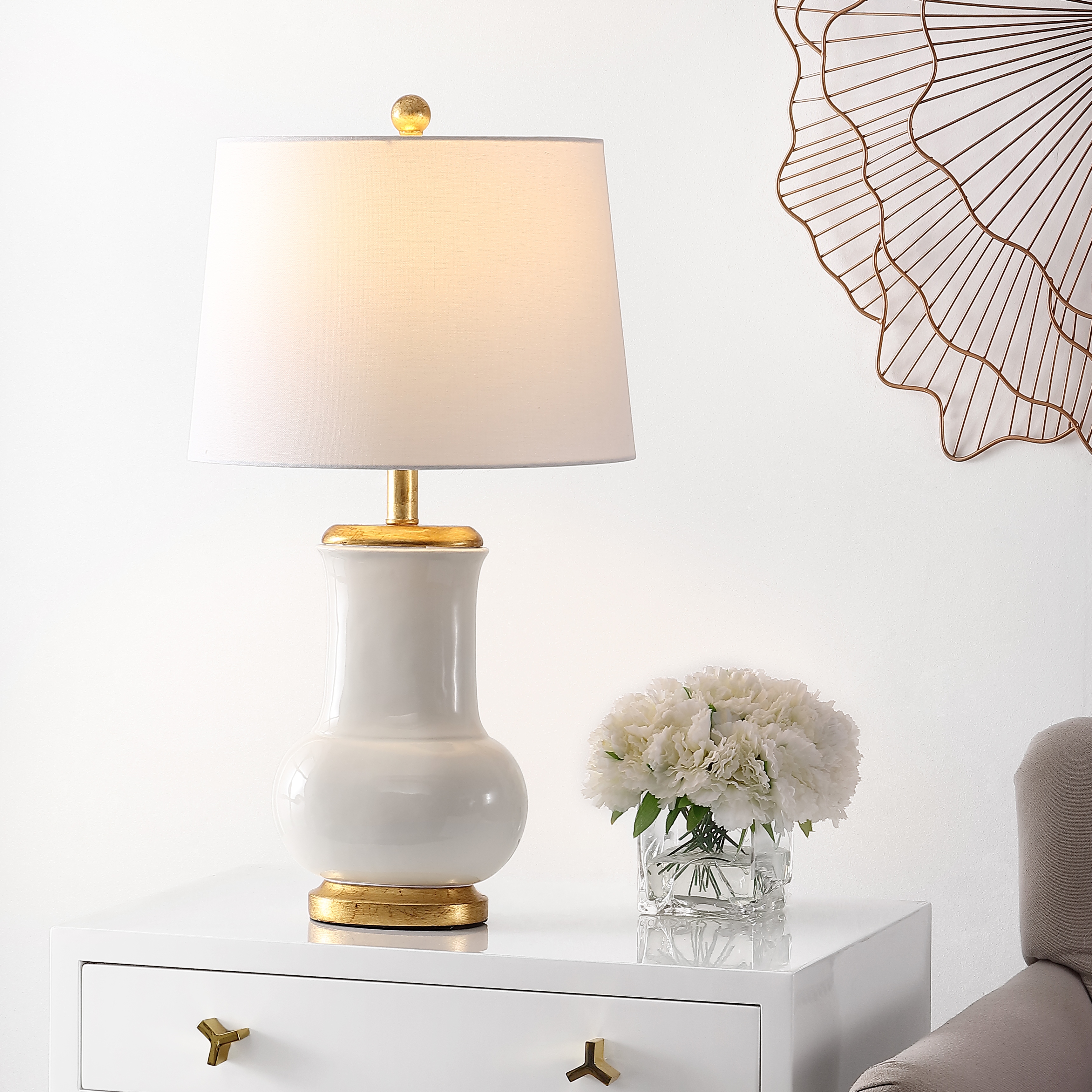 SAFAVIEH Lighting Emberson 25 Table Lamp 14 W x 14 D x 24 H On Sale Bed Bath Beyond 36070202