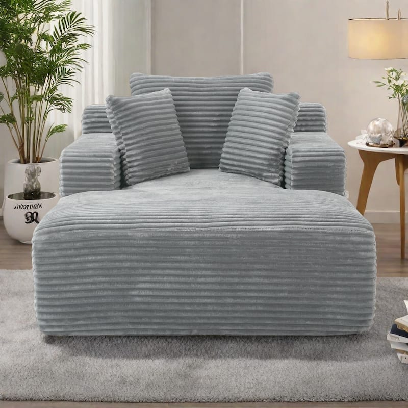 48.8"2-Seater Sleeper Sofa with Removable Pillows for Living Room and Bedroom - Grey