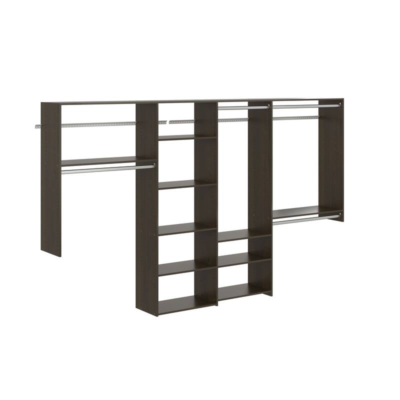 Easy Track 10 Ft. W. Dual Tower Basic Laminate Closet Kit - Truffle