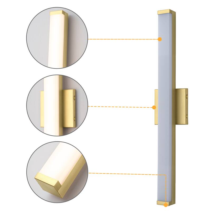 C Cattleya LED Vanity Bar Light Indoor Wall Sconce with Acrylic Shade
