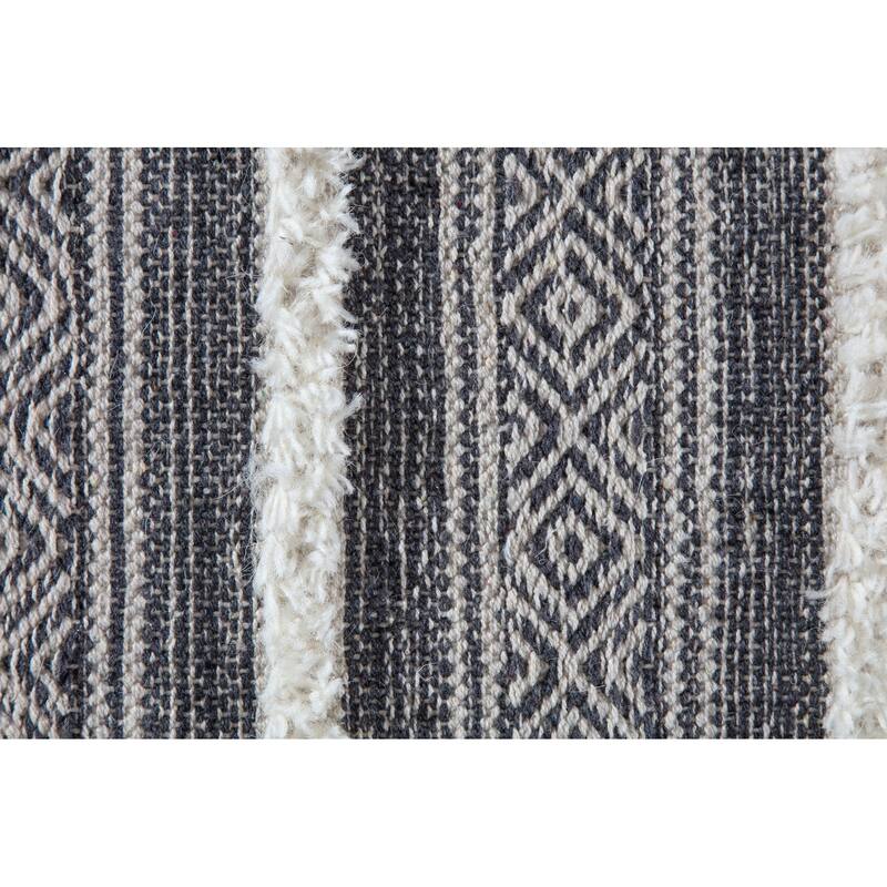 Corrina Charcoal Gray/Natural Cotton Area Rug