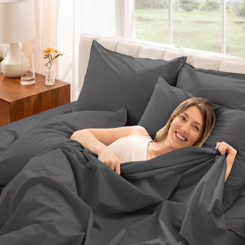 Bare Home Organic Cotton Sheet Set - Crisp Percale Weave