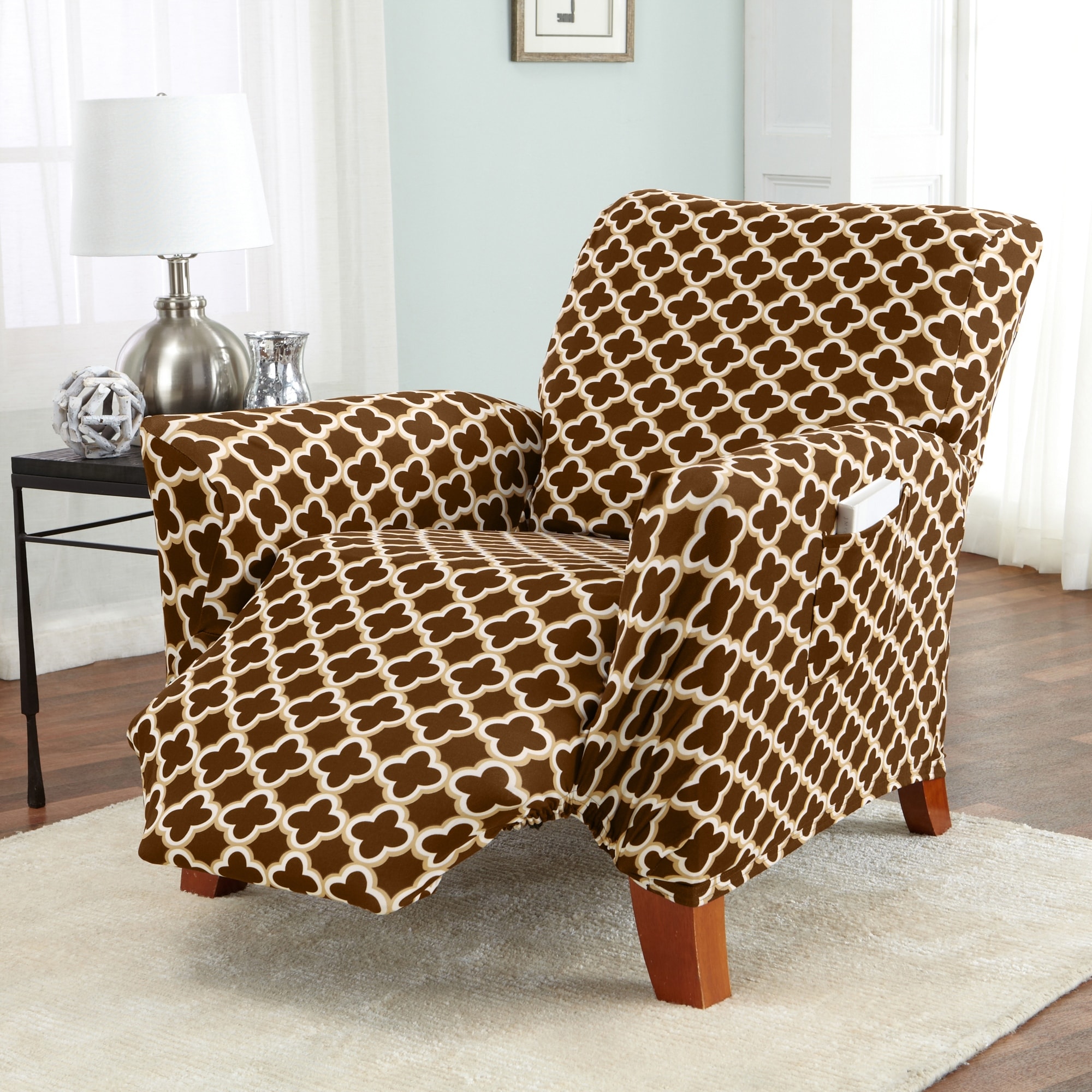 Premium Stretch Printed Recliner Slipcover On Sale Bed Bath