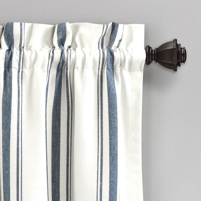 Lush Decor Farmhouse Stripe Yarn Dyed Recycled Cotton Valance Single