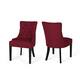 Cheney Contemporary Tufted Dining Chairs (Set of 2) by Christopher Knight Home - 21.50" L x 25.00" W x 36.00" H