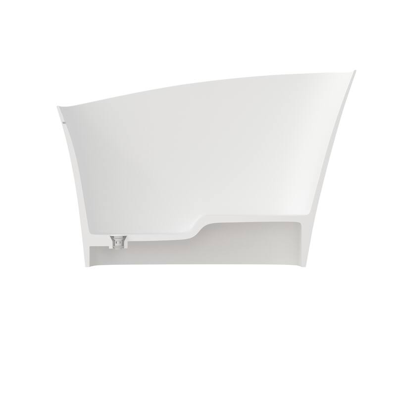 MEDUNJESS 51'' Freestanding Bathtub Solid Surface Soaking Tub