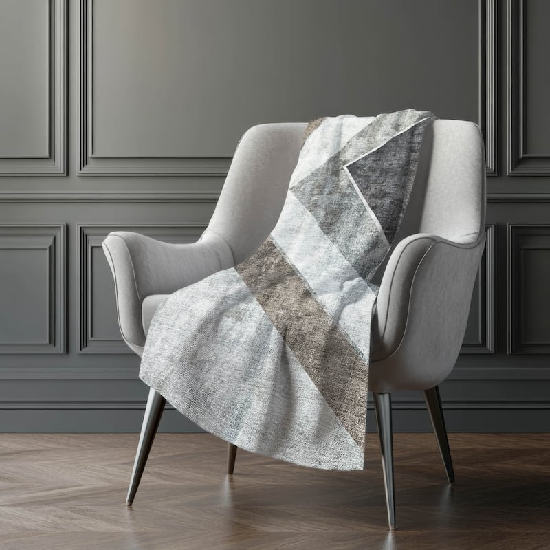 Premium Machine Washable Casual Contemporary Sherpa Throw Blanket
