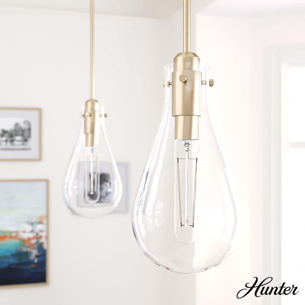 Hunter Lundin 1 Light Pendant - Kitchen Island, Dining Room - Contemporary, Transitional