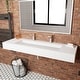 preview thumbnail 3 of 157, Pyramid Solid Surface Wall-Mounted Bathroom Sink