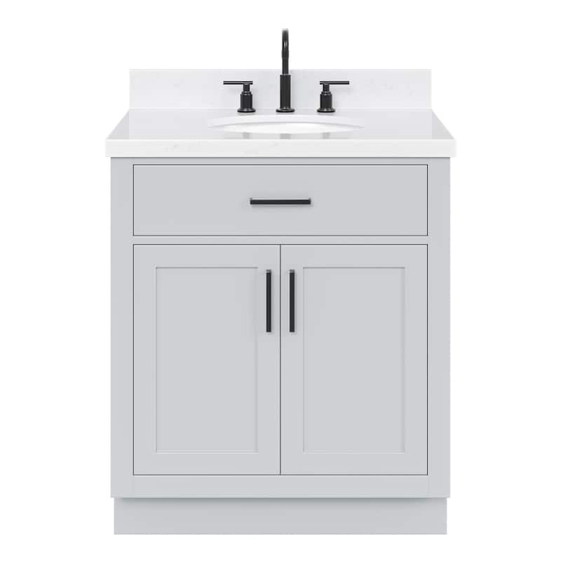 Ariel T030SCQOVO Hepburn 30" Free Standing Single Basin Vanity Set - Grey