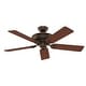 preview thumbnail 8 of 19, Hunter Italian Countryside 52-inch Ceiling Fan with Cocoa Finish and Five Aged Barnwood/ Cherried Walnut Blades