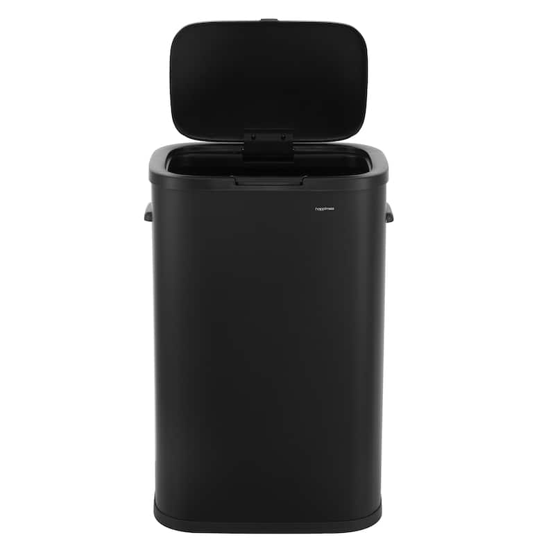 happimess Tammi Kitchen 14.5-Gallon Slim Metal Push Button Trash Can