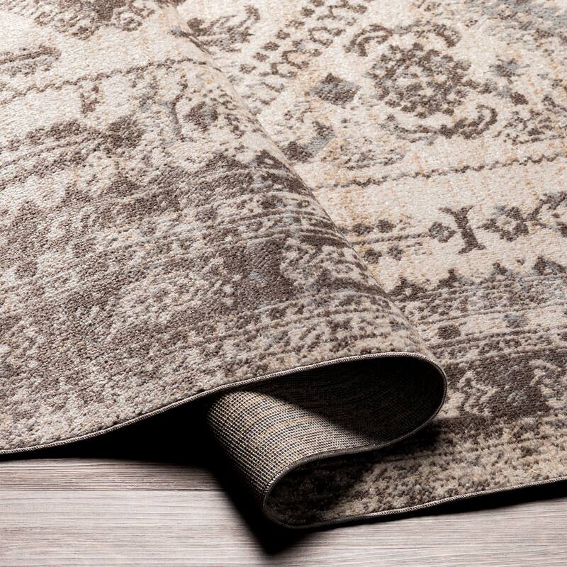 Livabliss Ambridge Machine Washable Traditional Diamond Area Rug