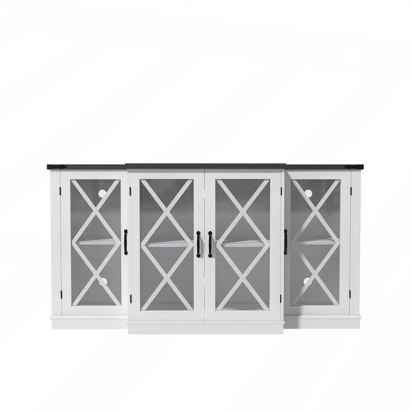 63 inch Farmhouse TV Stand wih Storage