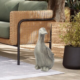 Grey MgO Duck Garden Statue