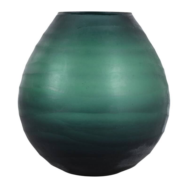 Glass Decorative Vase Modern Sleek Curved Silhouette Minimalist Design