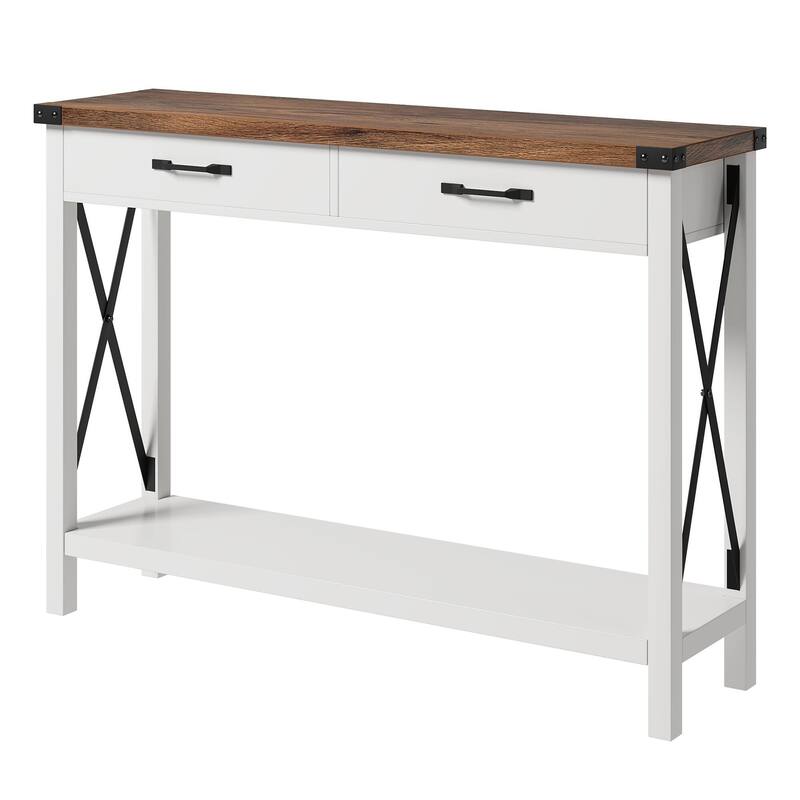 31-inch Side Table Suitable for Entrances, Hallways, and Living Rooms Two-Tier