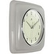 preview thumbnail 48 of 146, Infinity Instruments Retro 9.25-inch Square Wall Clock - 9.25 x 1.875 x 9.5