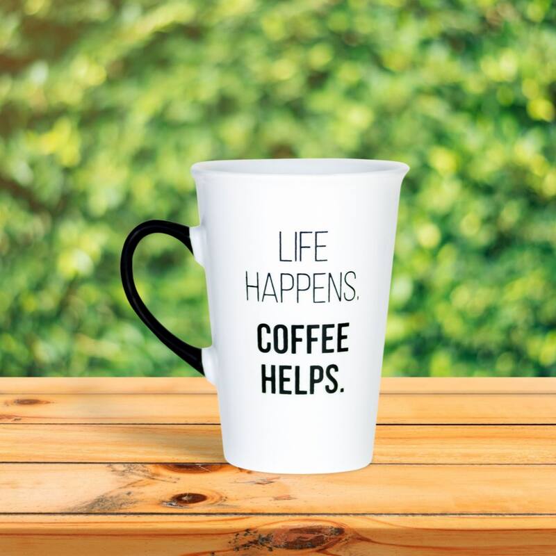 Amici Home Life Happens Coffee Helps Mug 20 Oz - 5 inch