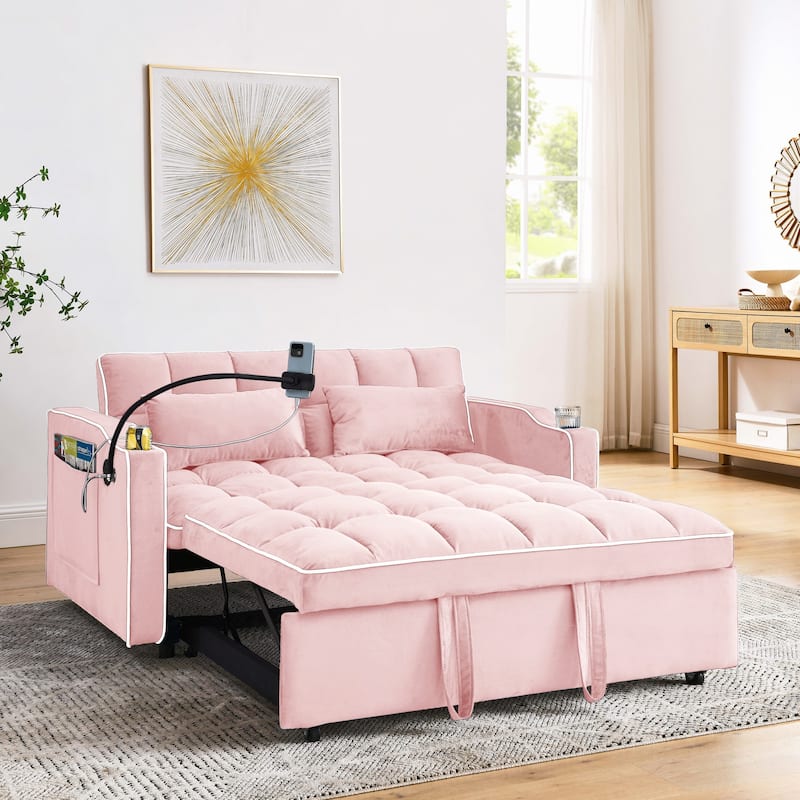 55.51 inch versatile foldable sofa bed