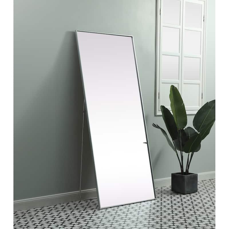 Indigo Home Metal Frame Rectangle Full Length Mirror 30x72 Inch