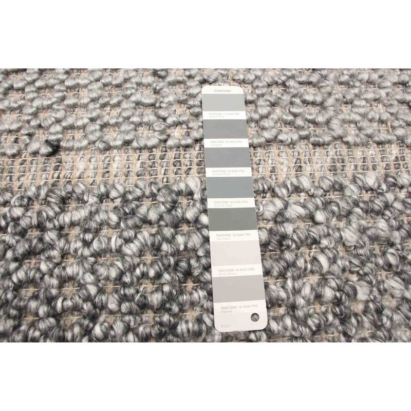 ECARPETGALLERY Braid weave Sienna Grey Wool Rug - 5'2 x 7'4