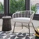 preview thumbnail 1 of 6, Cove Rattan Curved Occasional Chair by East at Main White