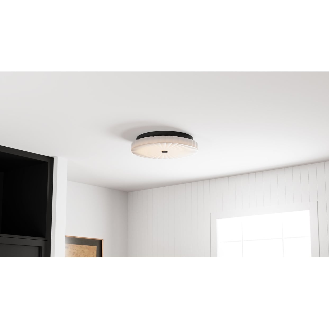 Cherbury Integrated LED Matte Black Flush Mount with CCT