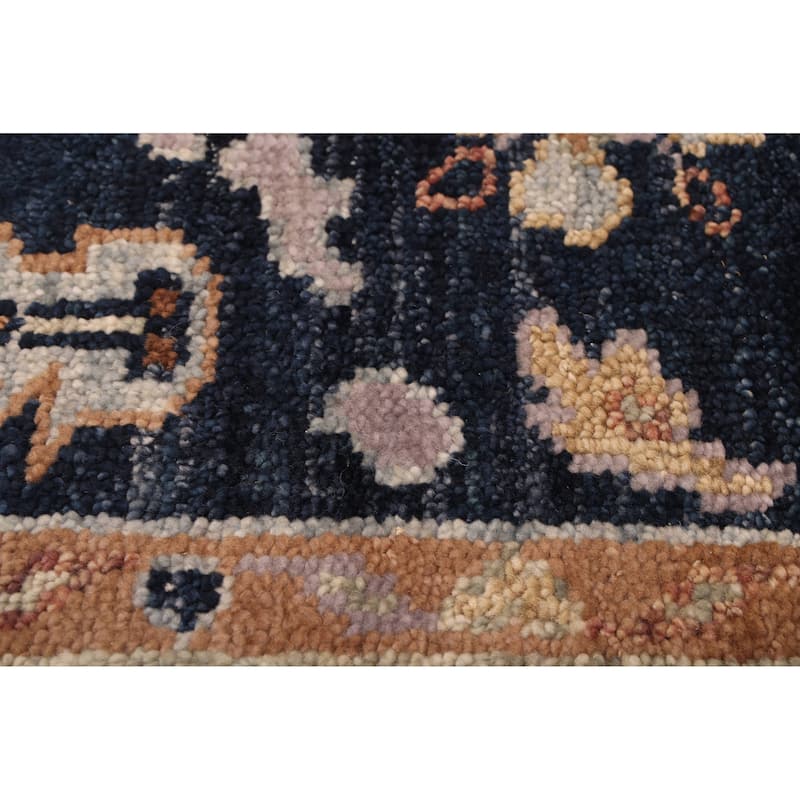ECARPETGALLERY Hand-knotted Jules Serapi Dark Navy Wool Rug - 8'1 x 9'9