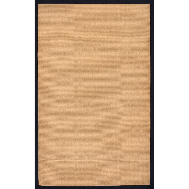 Camden Farmhouse Cottage Border Jute Area Rug