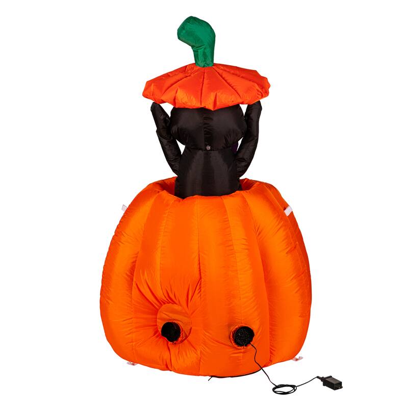 4ft Everinflatable, Black Cat in Jack-O-Lantern