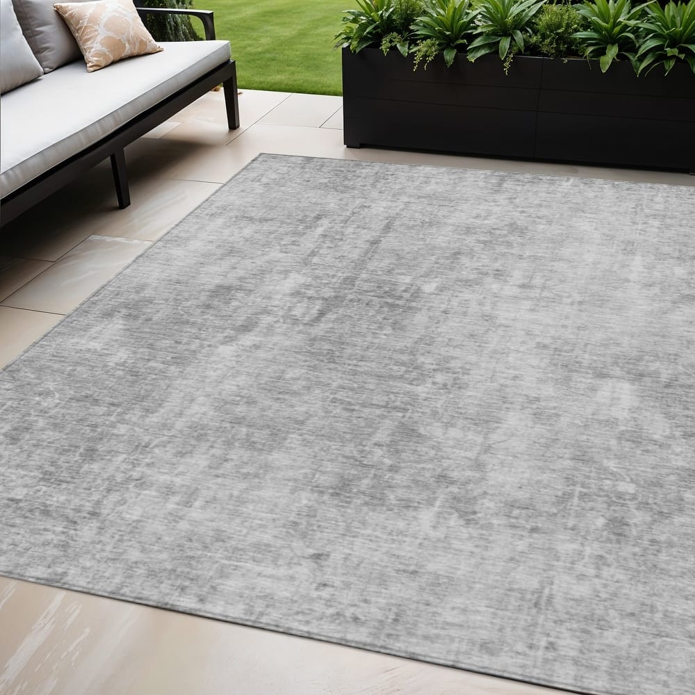 HomeRoots Abstract Transitional Rectangle Outdoor Rug