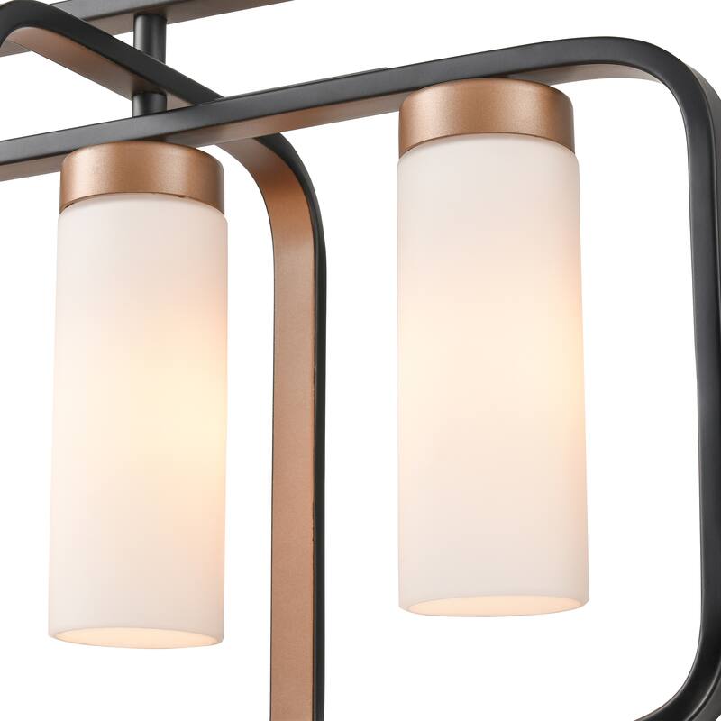 Light Society Rex Chandelier - Black/Gold/Opal