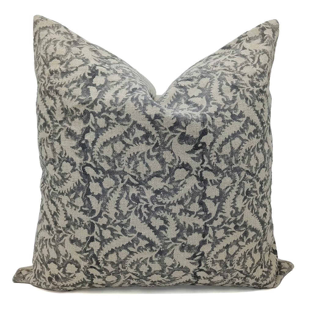 Fabdivine Linen Boho Block print pillow Cover