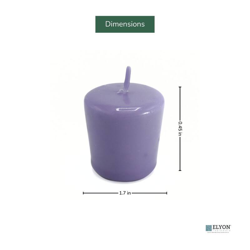 Elyon Votive Unscented Wax Candles 15 Hours Burn Time