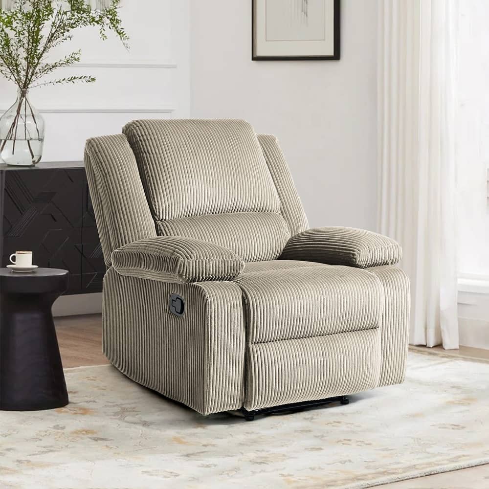 Corduroy Adjustable Recliner Chair Sofa for Living Room