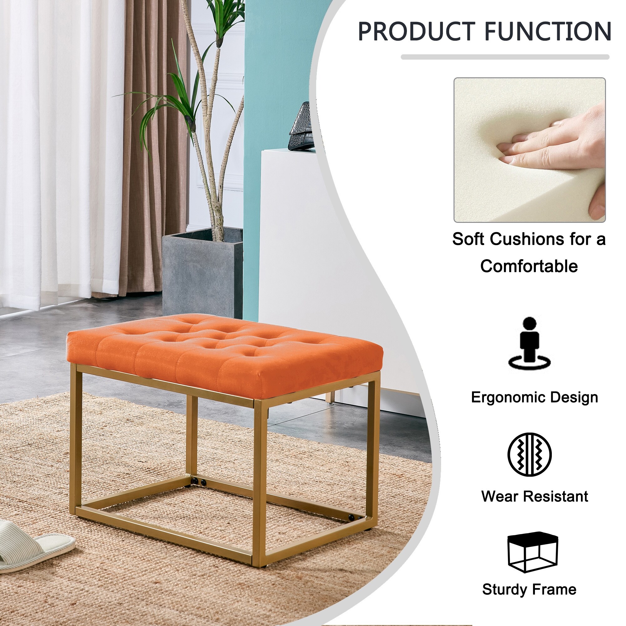Square vanity sale stool