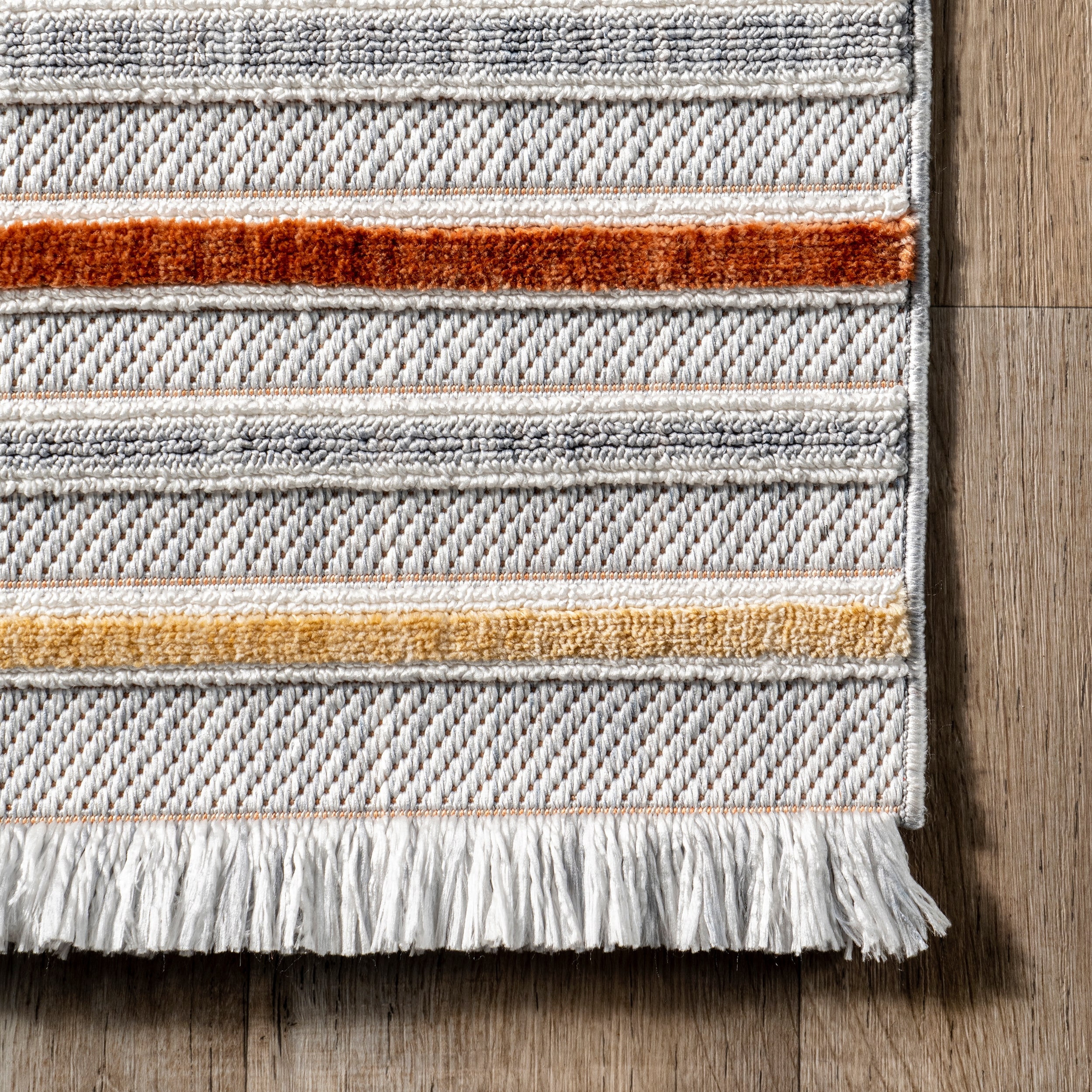 Nuloom Zasu Colorful Striped Fringe Area Rug