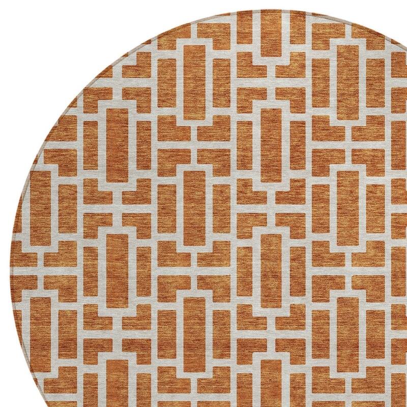 HomeRoots Geometric Transitional Rectangle Outdoor Rug